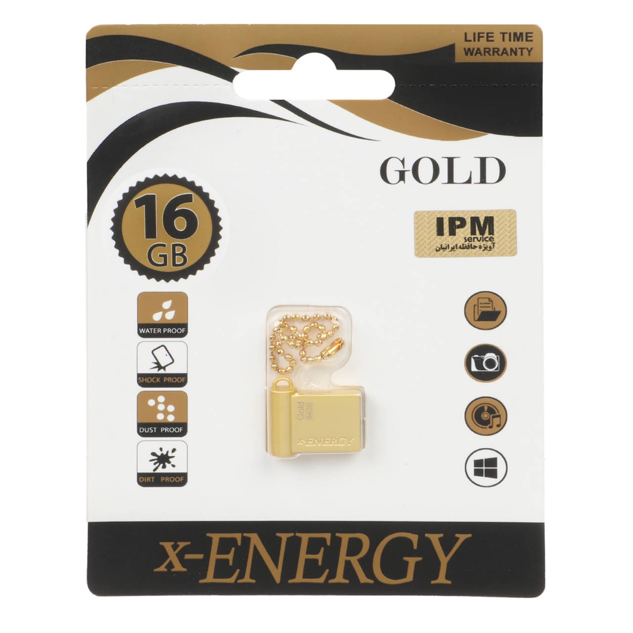 X-ENERGY Gold USB2.0 Flash Memory-16GB